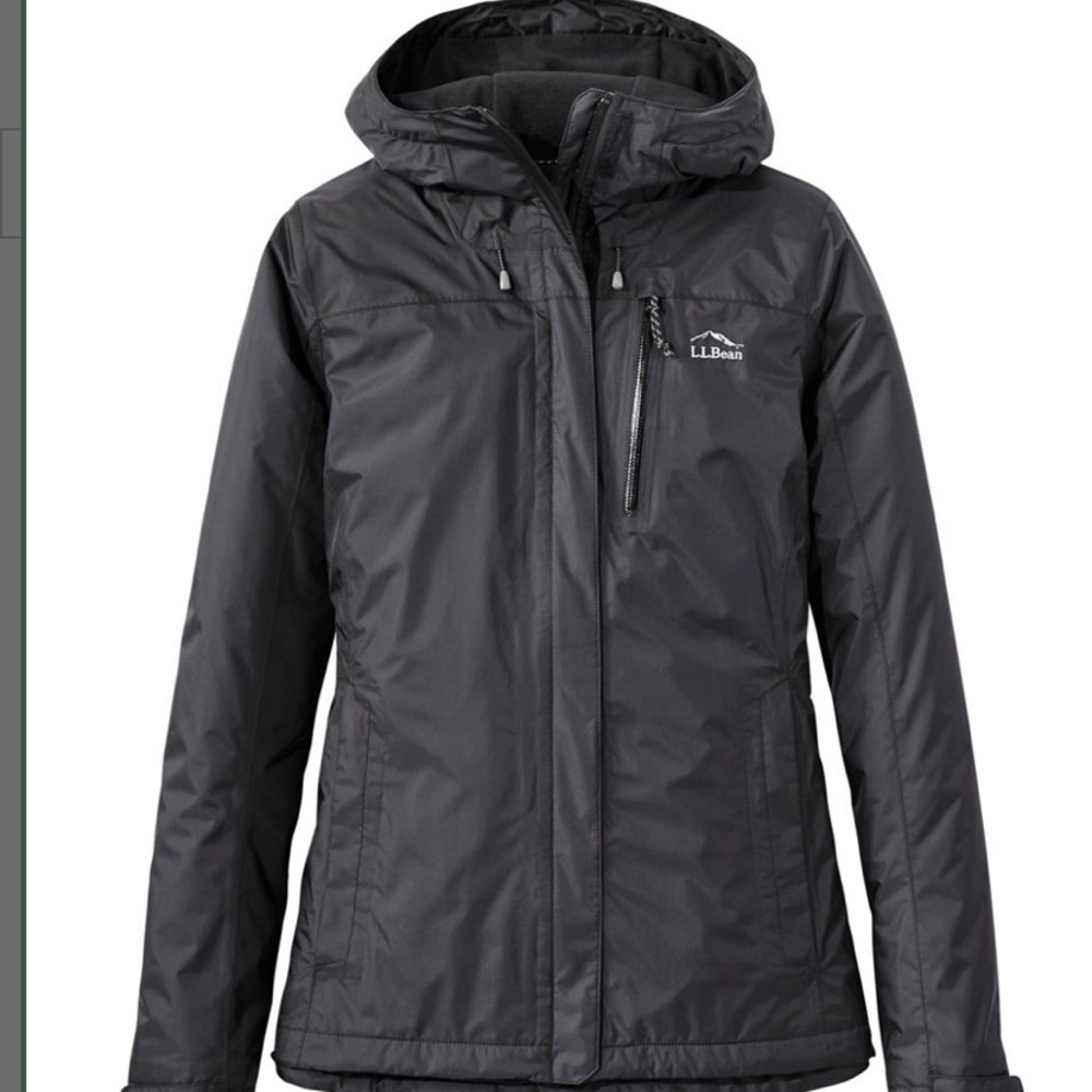 LL Bean Fleece Lined Raincoat